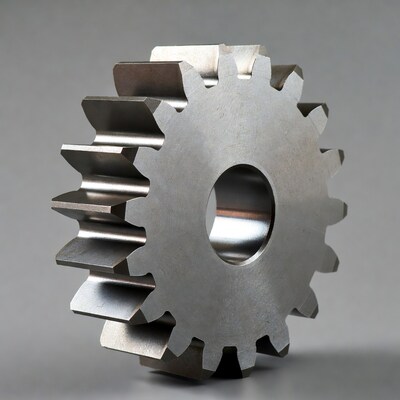 Silver metal spur gear