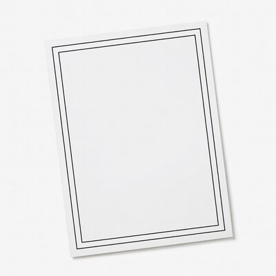 Blank White Bordered Paper