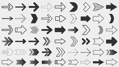 Arrow icons set