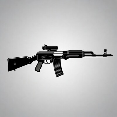 AK-47 Silhouette with Scope