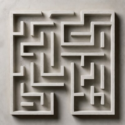 White Stone Maze Labyrinth