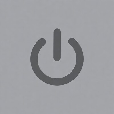 Gray Power On Button Icon