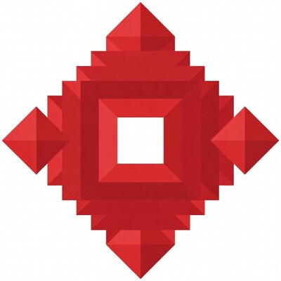 Red Geometric Diamond Shape