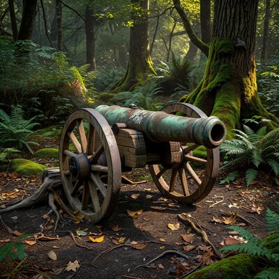 Rusty Cannon in Mossy Forest