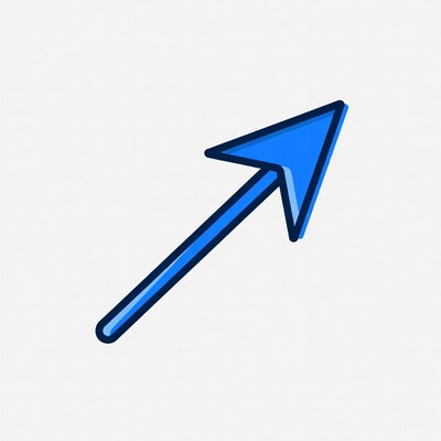 Blue upward arrow icon
