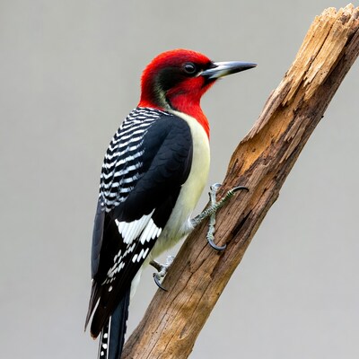 Red-headed Woodpecker on Wood
