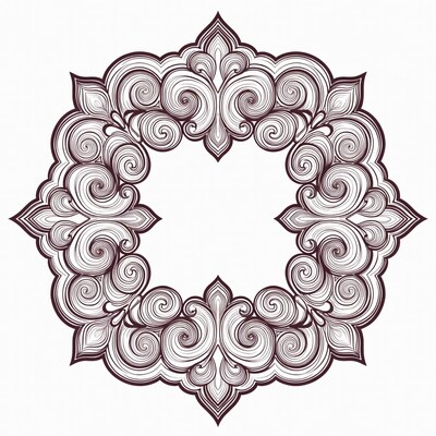 Ornate Floral Frame Illustration