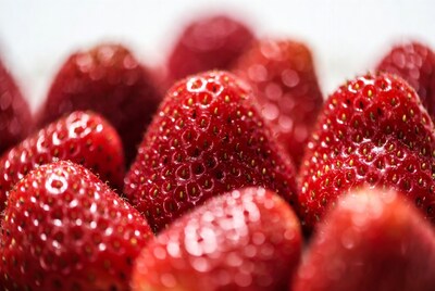 Closeup of fresh red strawberries
