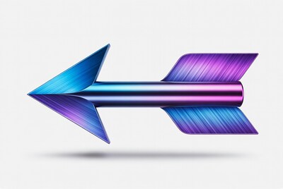Blue Purple Left Arrow Illustration