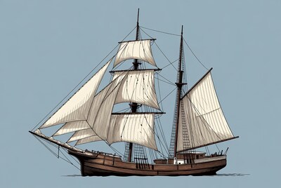Sailing Ship Illustration