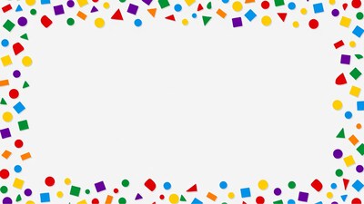 Colorful Geometric Shapes Border Frame