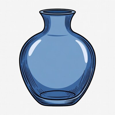 Blue vase illustration