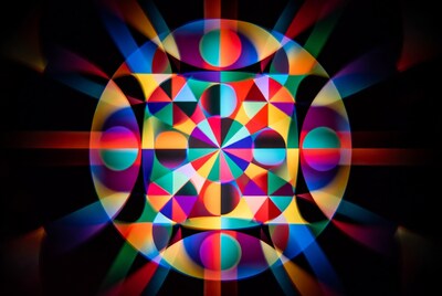 Colorful Geometric Eye Abstract Art