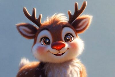 Cute Rudolph Reindeer Illustration