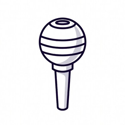 Lollipop illustration on white background