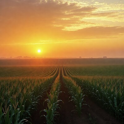 Corn Field at Sunrise