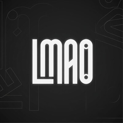 LMAO text on black background