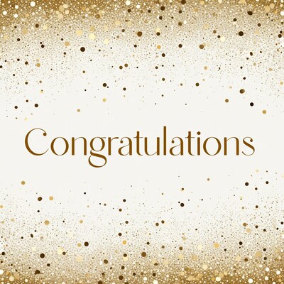 Gold Glitter Congratulations Background
