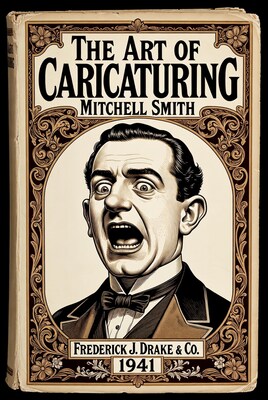 Vintage Caricaturing Book Cover Illustration