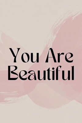 You Are Beautiful text graphic