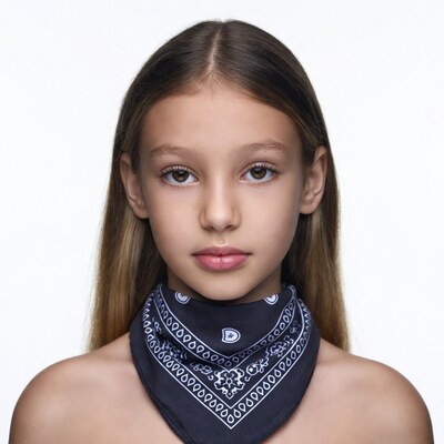 Teen girl with paisley neckerchief