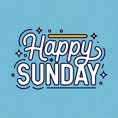 Happy Sunday Illustration