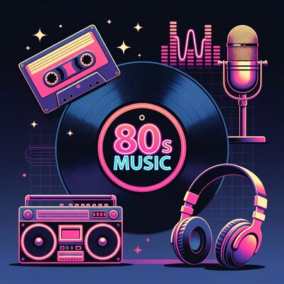 80s Music Neon Illustration