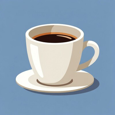 White coffee cup with saucer