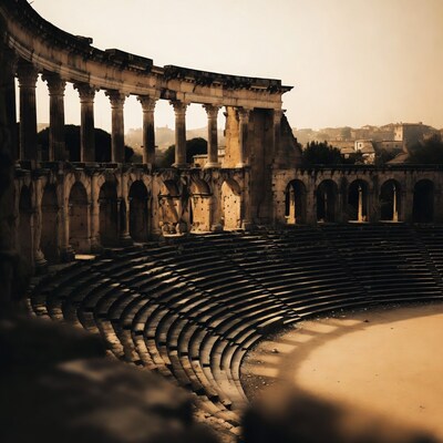 Ancient Roman Amphitheater Ruins