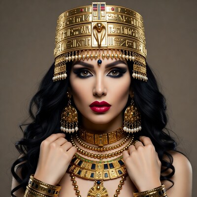 Egyptian Queen with Gold Headdress