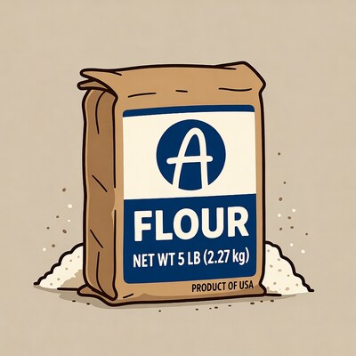 5 lb Flour Bag Illustration