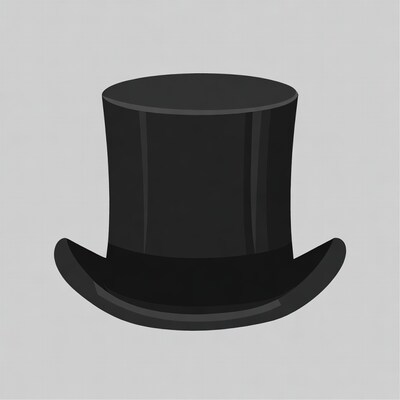 Black Top Hat Illustration