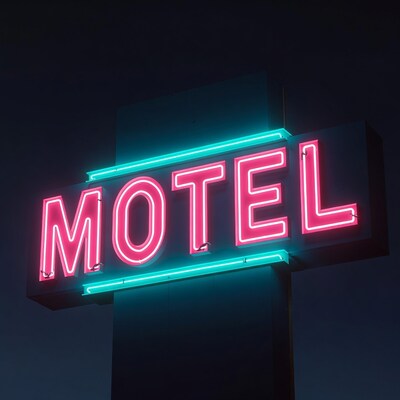 Pink Neon Motel Sign