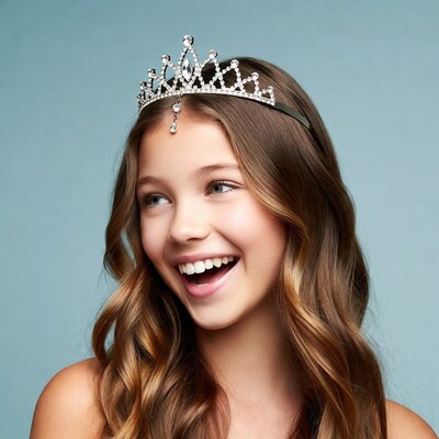 Girl smiling with sparkling tiara