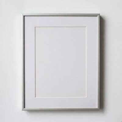 Empty silver picture frame