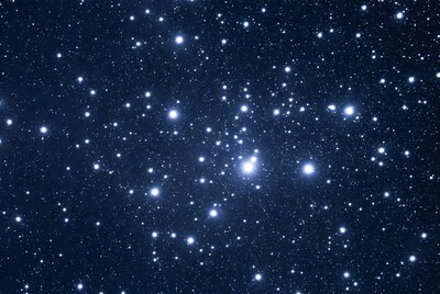 Starry Night Sky with Bright Stars