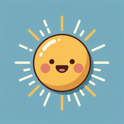 Cute smiling sun illustration