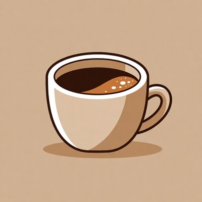Coffee cup with foam illustration