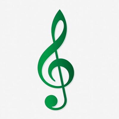 Green Treble Clef Symbol