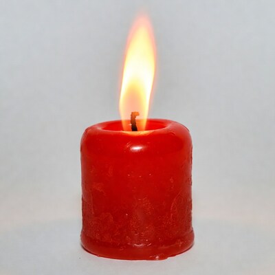 Burning Red Candle