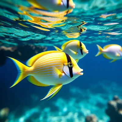 Yellow Tang Fish Underwater