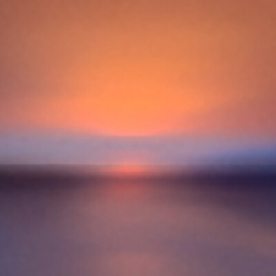 Blurred Orange Sunset Over Water
