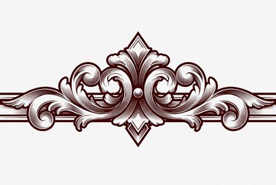 Ornate Victorian Engraving Border