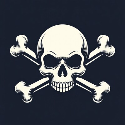 Skull and Crossbones Illustration