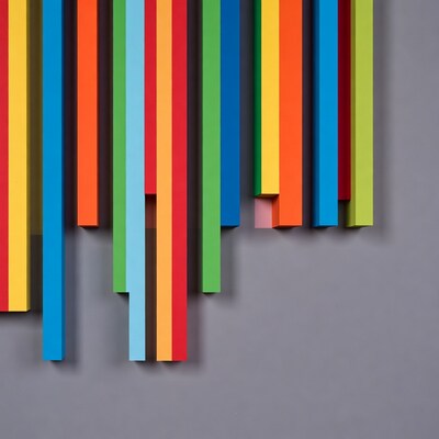 Colorful Vertical Wooden Blocks