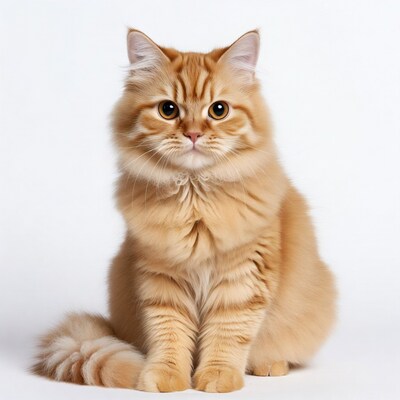 British Shorthair kitten on white background