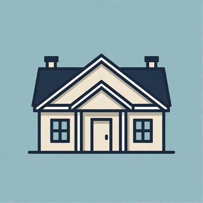 Line art house illustration