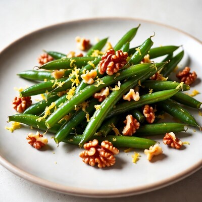 Green Beans with Walnuts and Lemon Zest