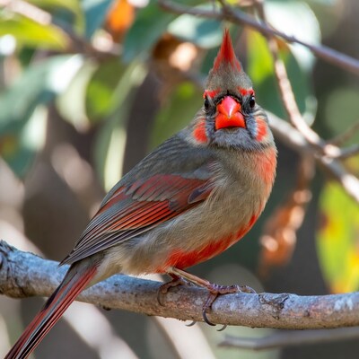 Northern Cardinal perched on branch