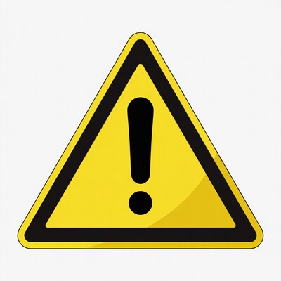 Yellow exclamation mark warning sign